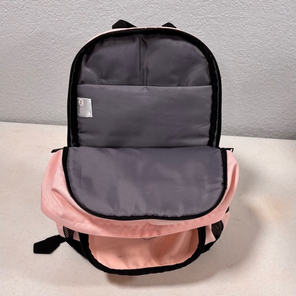 Adidas Originals Trefoil Backpack Pastel Pink/Peach School Bag Travel Streetwear - Picture 10 of 15